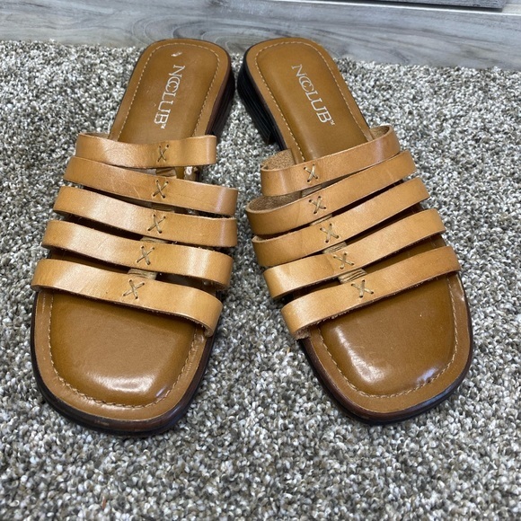 NC Club Survivor Brazilian Leather Sandals Slides Mules 8 - Picture 3 of 12